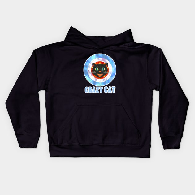 CRAZY CAT Kids Hoodie by Off the Page